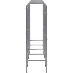 vidaXL - Opbergrek voor 12 kratten 190x33x116 cm staal zilverkleurig