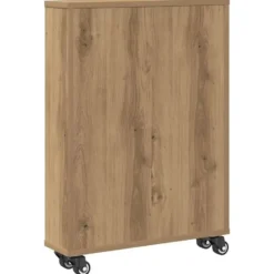 vidaXL - Opbergtrolley smal - Artisanaal eiken - Bewerkt hout - 48x13x68 cm