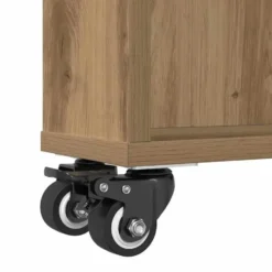 vidaXL - Opbergtrolley smal - Artisanaal eiken - Bewerkt hout - 48x13x68 cm