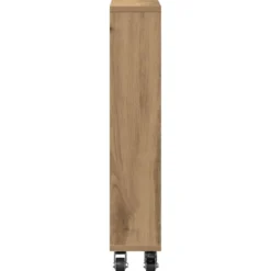 vidaXL - Opbergtrolley smal - Artisanaal eiken - Bewerkt hout - 48x13x68 cm