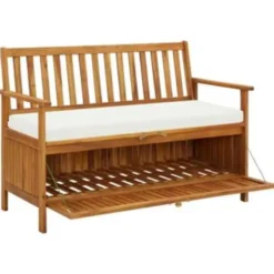 vidaXL - Opslagbank - Bruin - Acaciahout - 120 x 63 x 84 cm