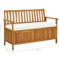 vidaXL - Opslagbank - Bruin - Acaciahout - 120 x 63 x 84 cm