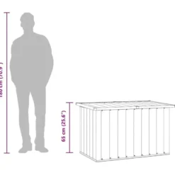 vidaXL - Opslagkist - Antraciet - Staal