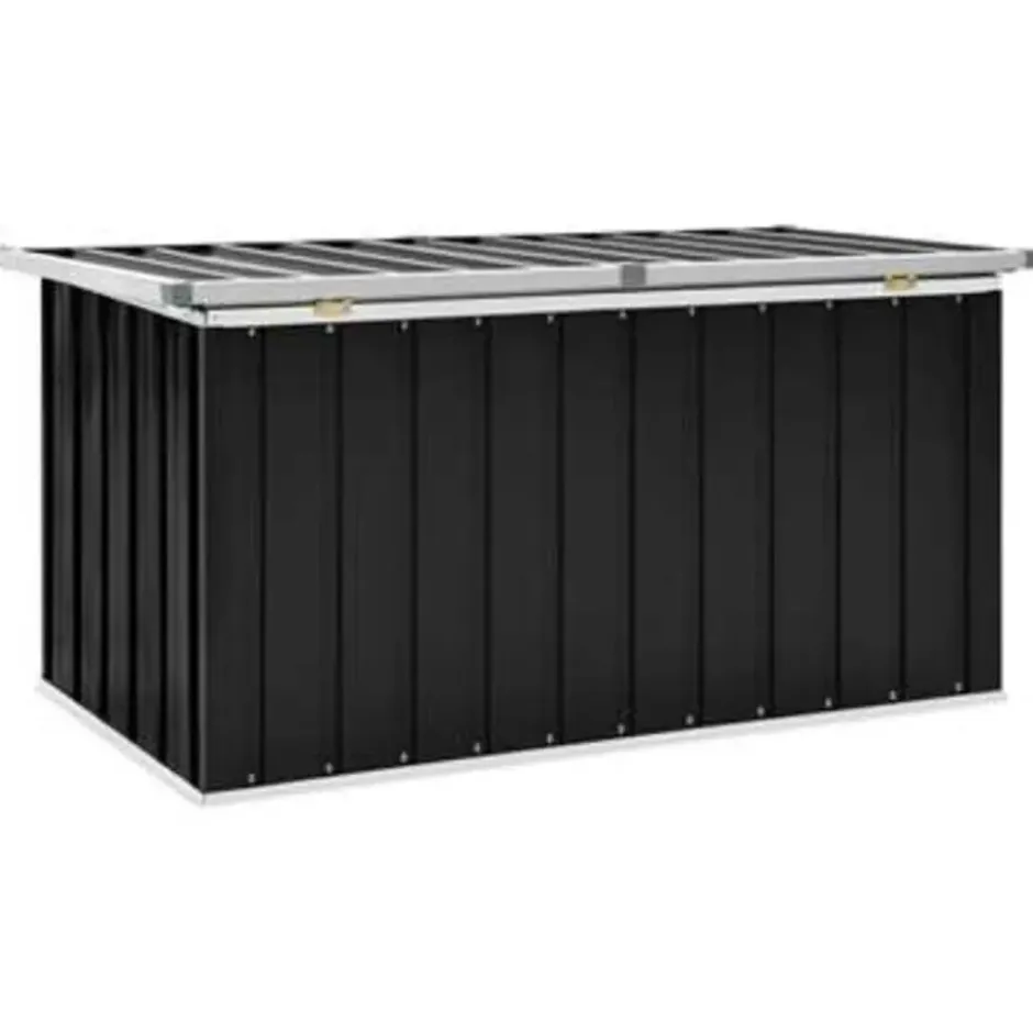 vidaXL - Opslagkist - Antraciet - Staal