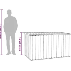 vidaXL - Opslagkist - Antraciet - Staal
