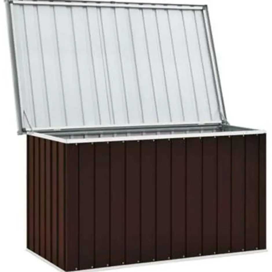 vidaXL - Opslagkist - Bruin - Staal