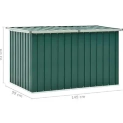 vidaXL - Opslagkist - Groen - Staal
