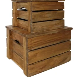vidaXL - Opslagkrat - Bruin - Hout