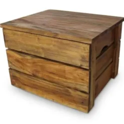vidaXL - Opslagkrat - Bruin - Hout
