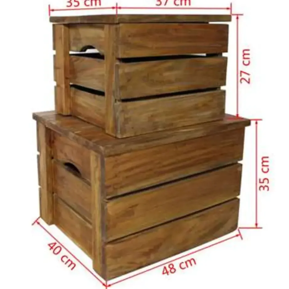 vidaXL - Opslagkrat - Bruin - Hout