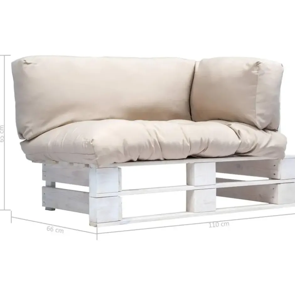 vidaXL - Pallet Bank - Beige - Geïmpregneerd grenenhout