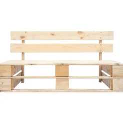 vidaXL - Pallet Bank - Rood - Geïmpregneerd grenenhout