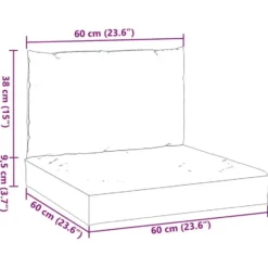 vidaXL - Palletkussen - Antraciet - Stof