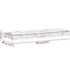 vidaXL - Palletkussen - Antraciet - Katoen