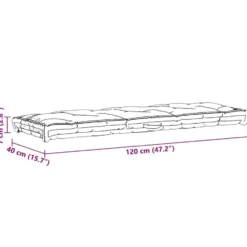 vidaXL - Palletkussen - Antraciet - Katoen
