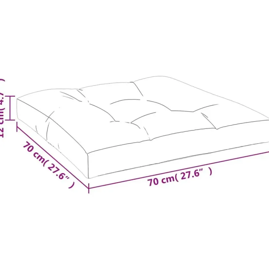 vidaXL - Palletkussen - Multikleur - Stof - 70 x 70 x 12 cm