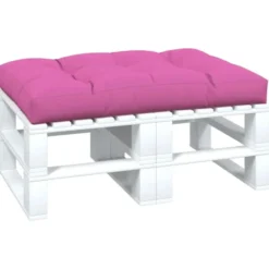 vidaXL - Palletkussen - Roze - Stof - 120 x 80 x 12 cm