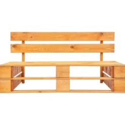 vidaXL - Pallet Middenbank - Bruin - Grenenhout