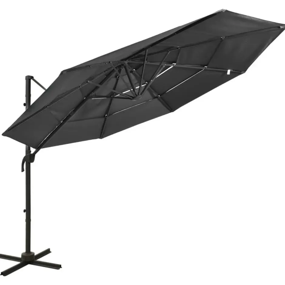vidaXL - Parasol - Antraciet - Polyester