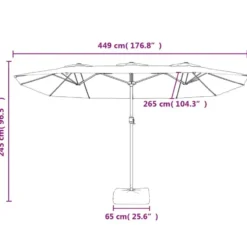 vidaXL - Parasol - Antraciet - Stof