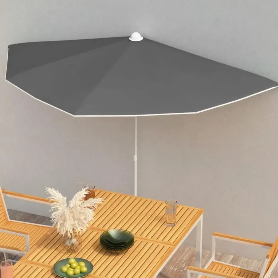 vidaXL - Parasol - Antraciet - Stof