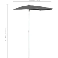 vidaXL - Parasol - Antraciet - Stof