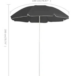vidaXL - Parasol - Antraciet - Stof