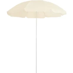 vidaXL - Parasol - Beige - Stof