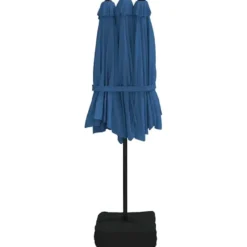 vidaXL - Parasol - Blauw - Stof