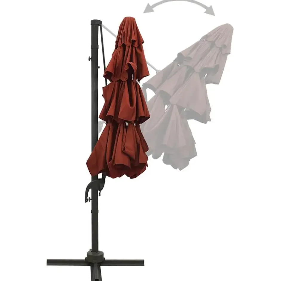 vidaXL - Parasol - Bruin - Polyester