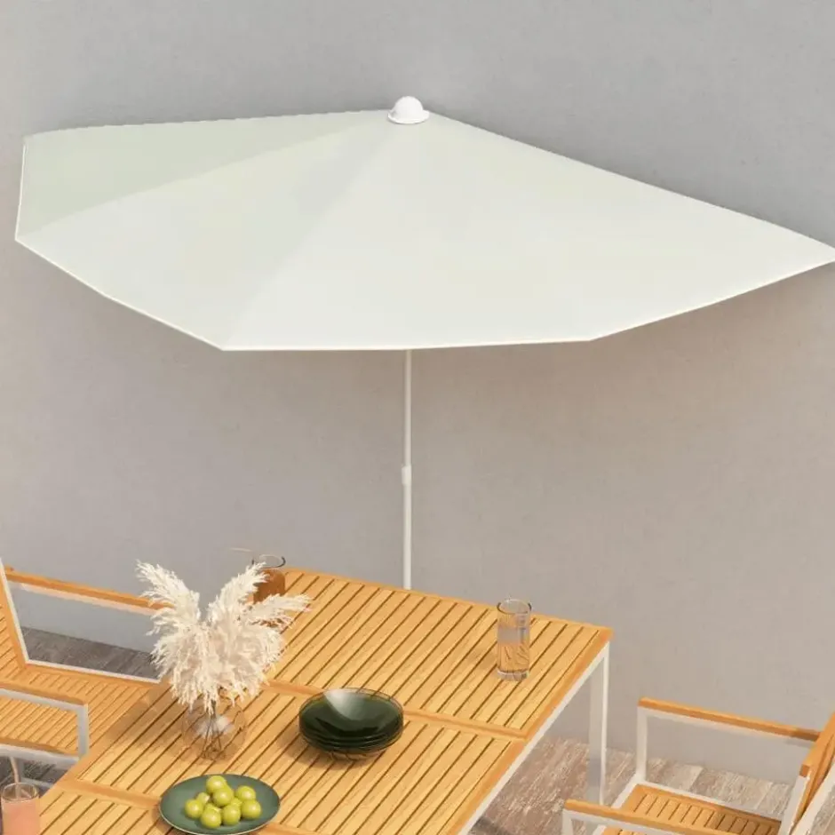 vidaXL - Parasol - Crème - Stof