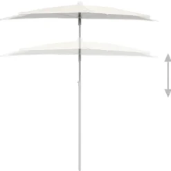 vidaXL - Parasol - Crème - Stof