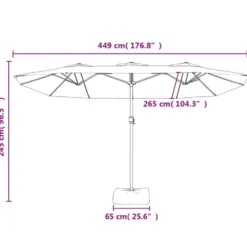 vidaXL - Parasol - Oranje - Stof