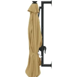 vidaXL - Parasol - Taupe - Stof