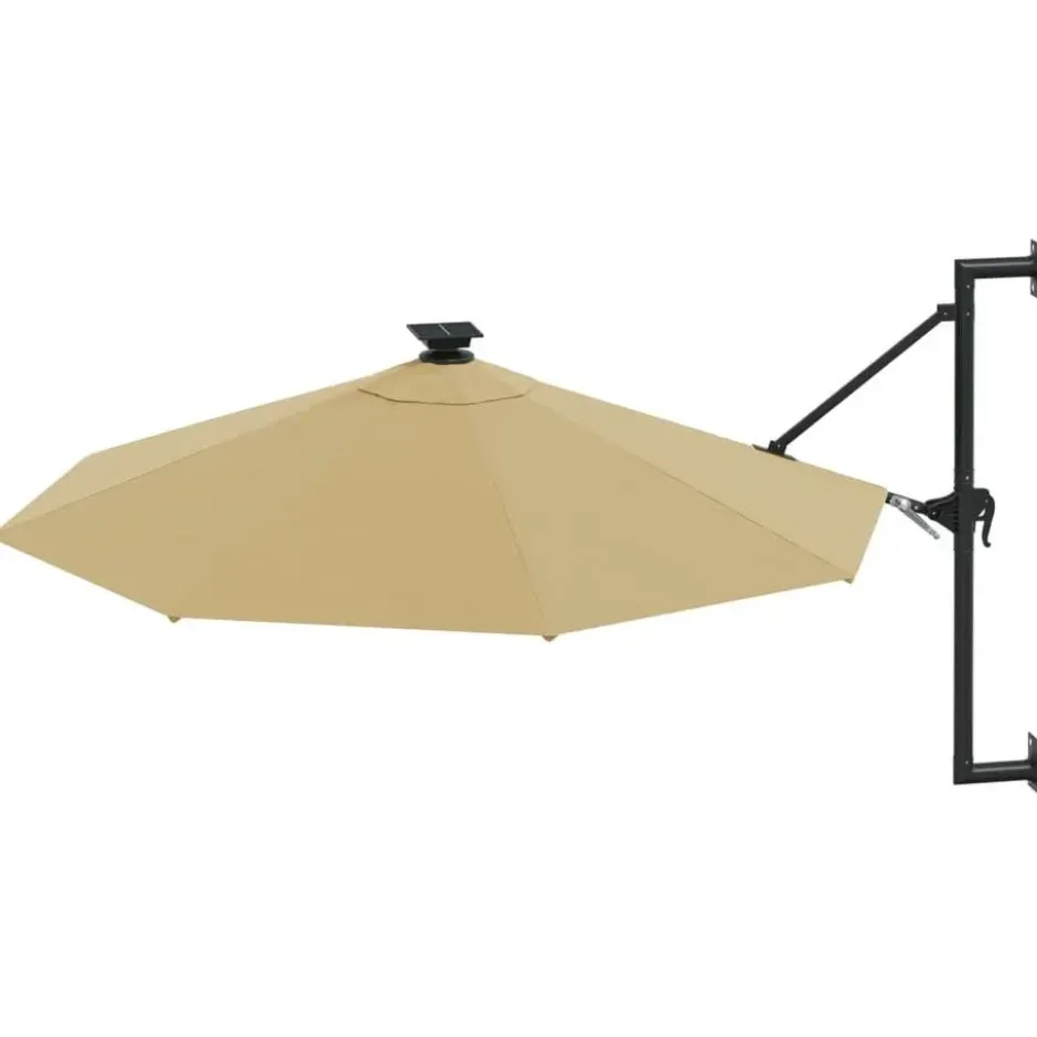 vidaXL - Parasol - Taupe - Stof