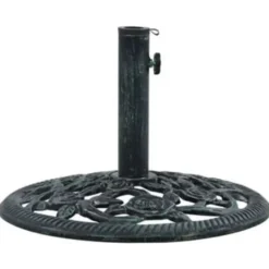 vidaXL - Parasolvoet - Groen - Gietijzer - 40 x 40 x 32 cm