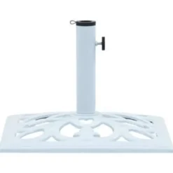 vidaXL - Parasolvoet - Wit - Gietijzer - 49 x 49 x 33 cm
