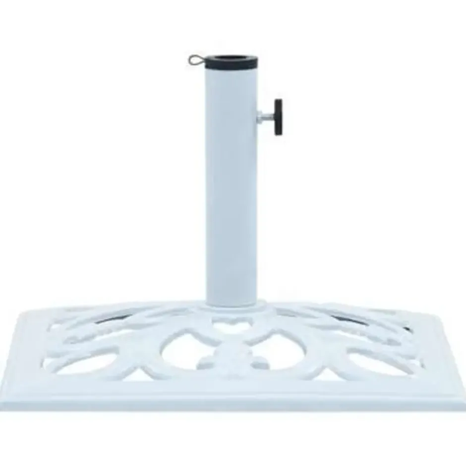 vidaXL - Parasolvoet - Wit - Gietijzer - 49 x 49 x 33 cm