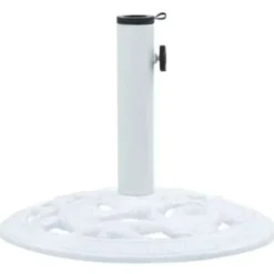 vidaXL - Parasolvoet - Wit - Gietijzer - 40 x 40 x 32 cm