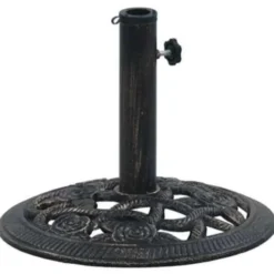 vidaXL - Parasolvoet - Zwart - Gietijzer - 40 x 40 x 32 cm