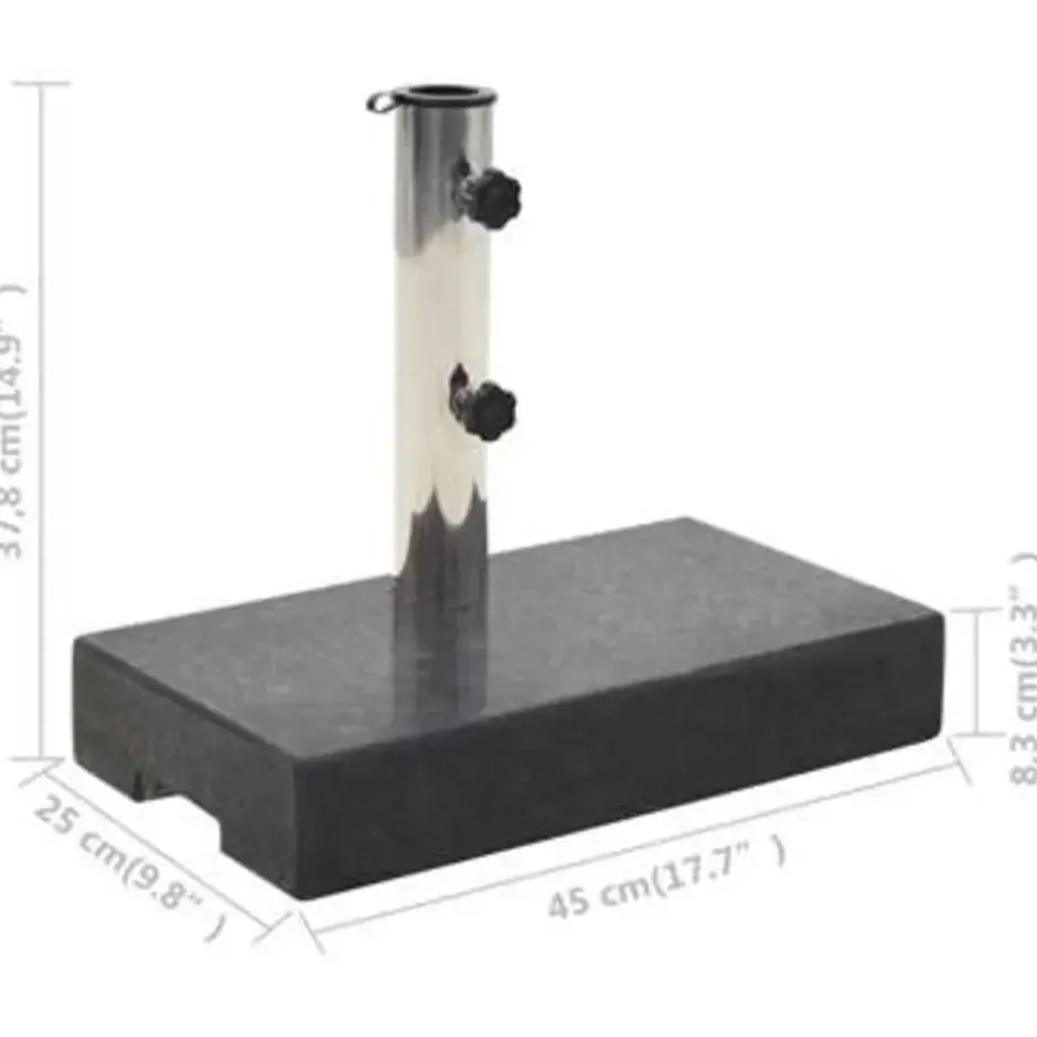 vidaXL - Parasolvoet - Zwart - Graniet