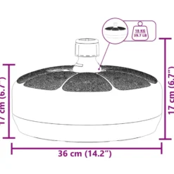 vidaXL - Parasolvoet - Zwart - Kunststof