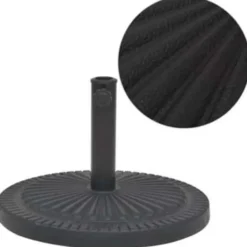 vidaXL - Parasolvoet - Zwart - Staal
