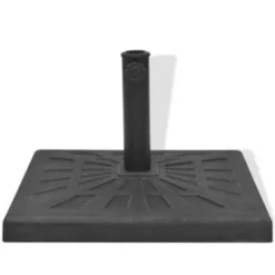 vidaXL - Parasolvoet - Zwart - Staal