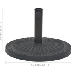vidaXL - Parasolvoet - Zwart - Staal