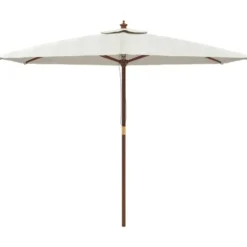 vidaXL - Parasol - Wit - Hout