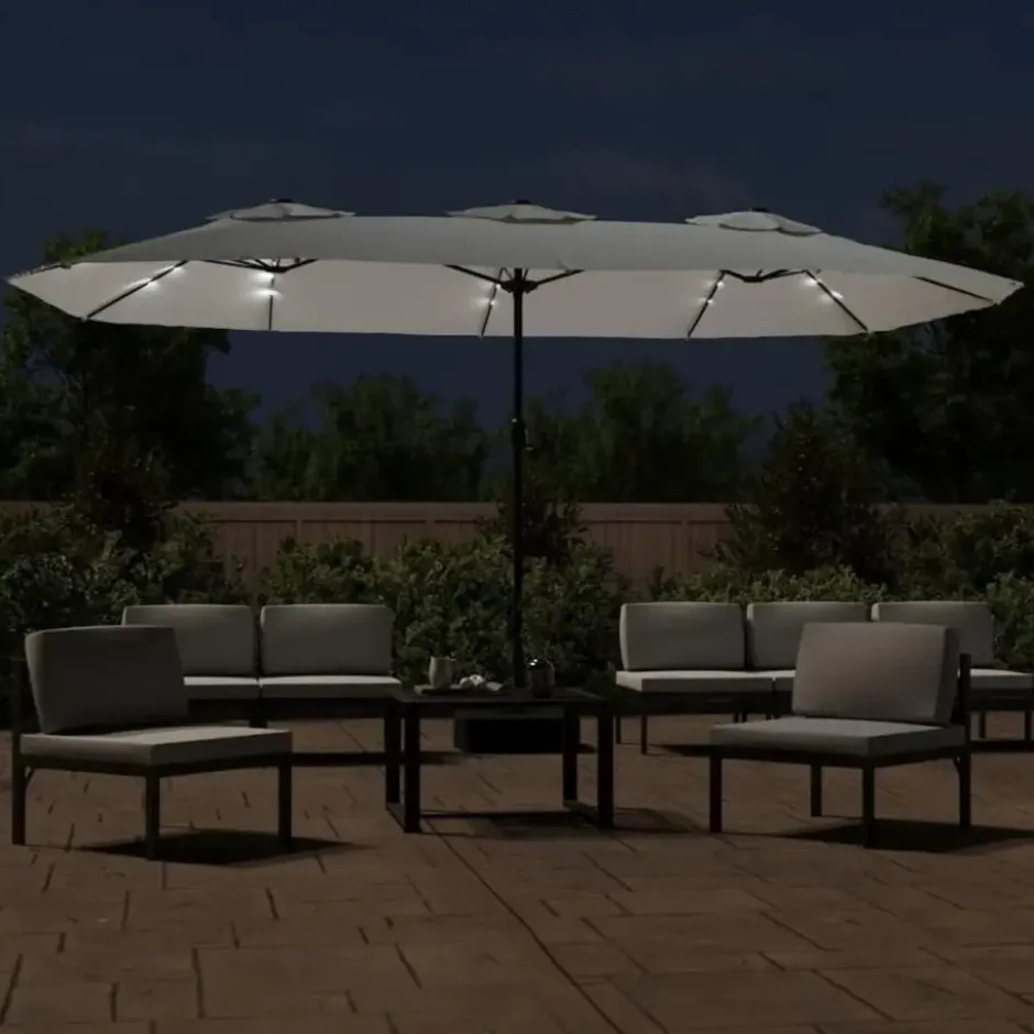 vidaXL - Parasol - Wit - Stof