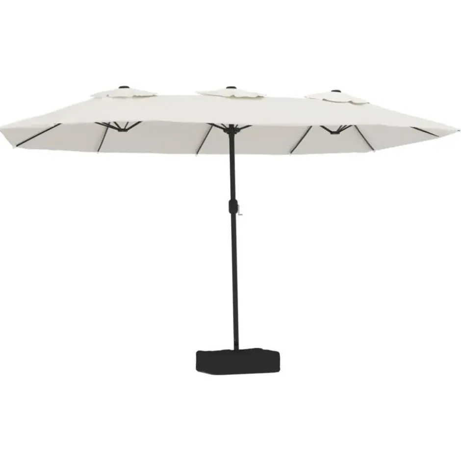 vidaXL - Parasol - Wit - Stof