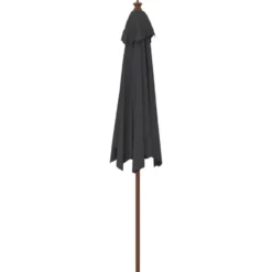 vidaXL - Parasol - Zwart - Hout
