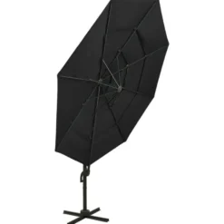 vidaXL - Parasol - Zwart - Polyester